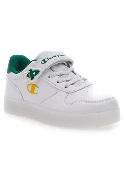 Sneakers Bianche e Verde con Velcro e Lacci Elastici CHAMPION GLW B PS