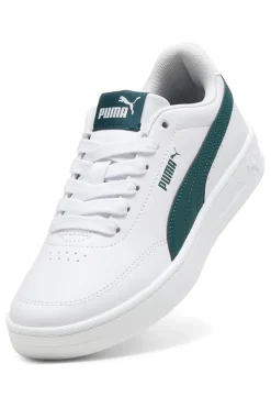 Sneakers bianche e verdi stile court Puma Court Classic Clean Jr