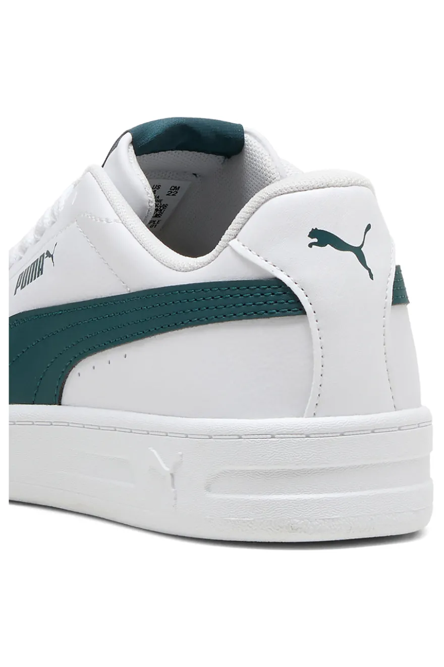 Sneakers bianche e verdi stile court Puma Court Classic Clean Jr