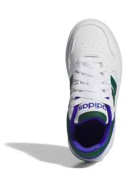 Sneakers Bianche e Verdi Adidas Hoops 3 K