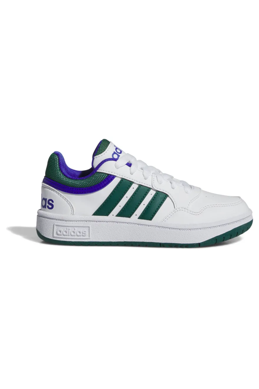 Sneakers Bianche e Verdi Adidas Hoops 3 K