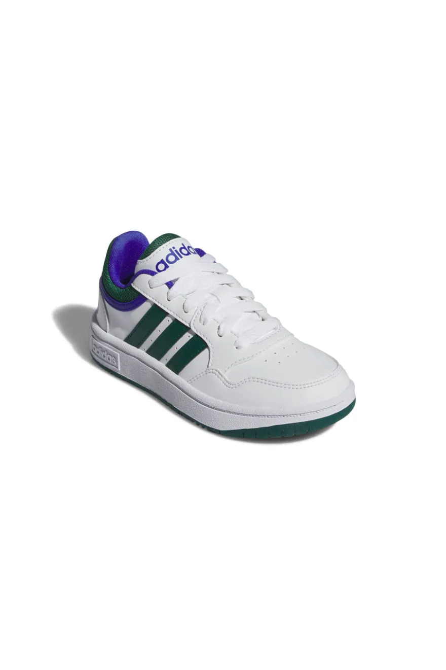 Sneakers Bianche e Verdi Adidas Hoops 3 K