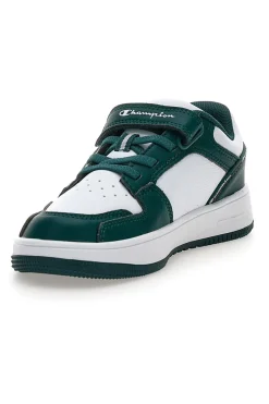 Sneakers bianche e verdi con strappo Champion RD18 2.0 Low B PS