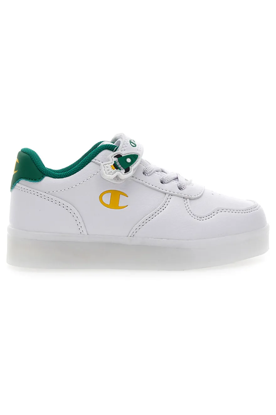 Sneakers Bianche e Verdi Con Luci Champion Glw B TD