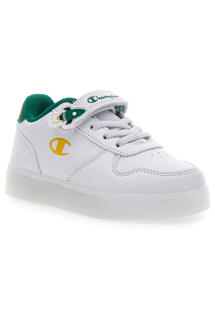 Sneakers Bianche e Verdi Con Luci Champion Glw B TD