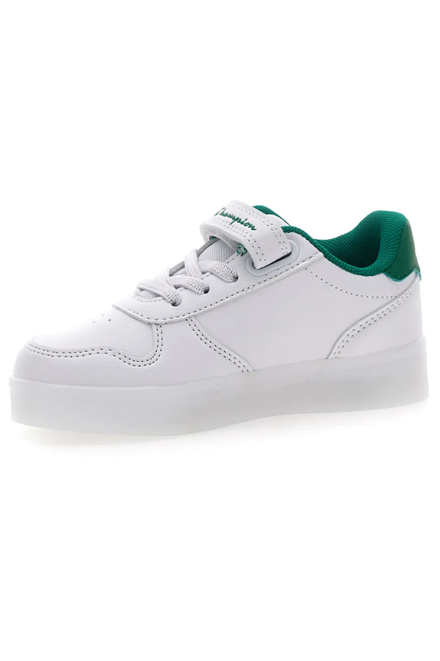 Sneakers Bianche e Verdi Con Luci Champion Glw B TD