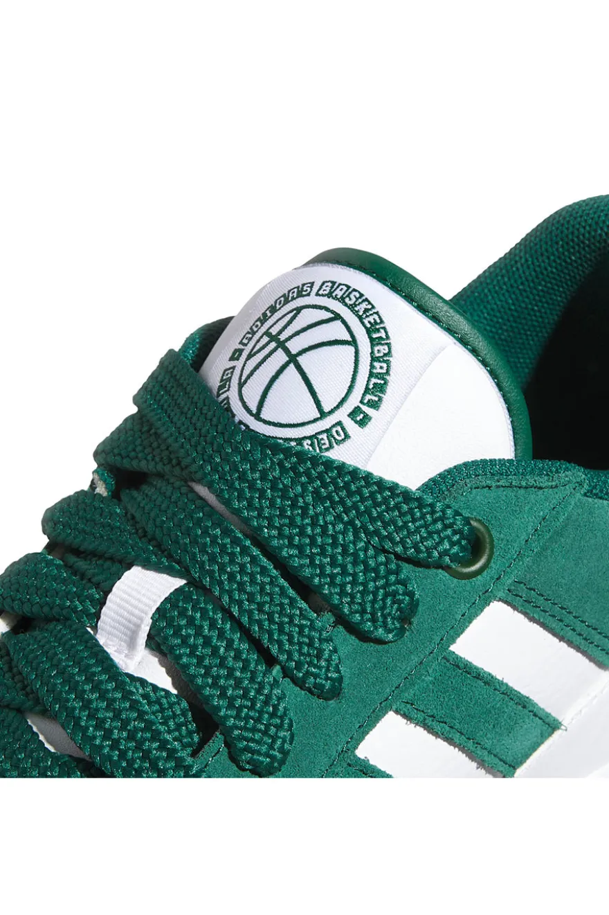 Sneakers bianche e verdi stile basket Adidas Rapid Court Low