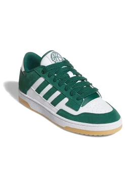 Sneakers bianche e verdi stile basket Adidas Rapid Court Low