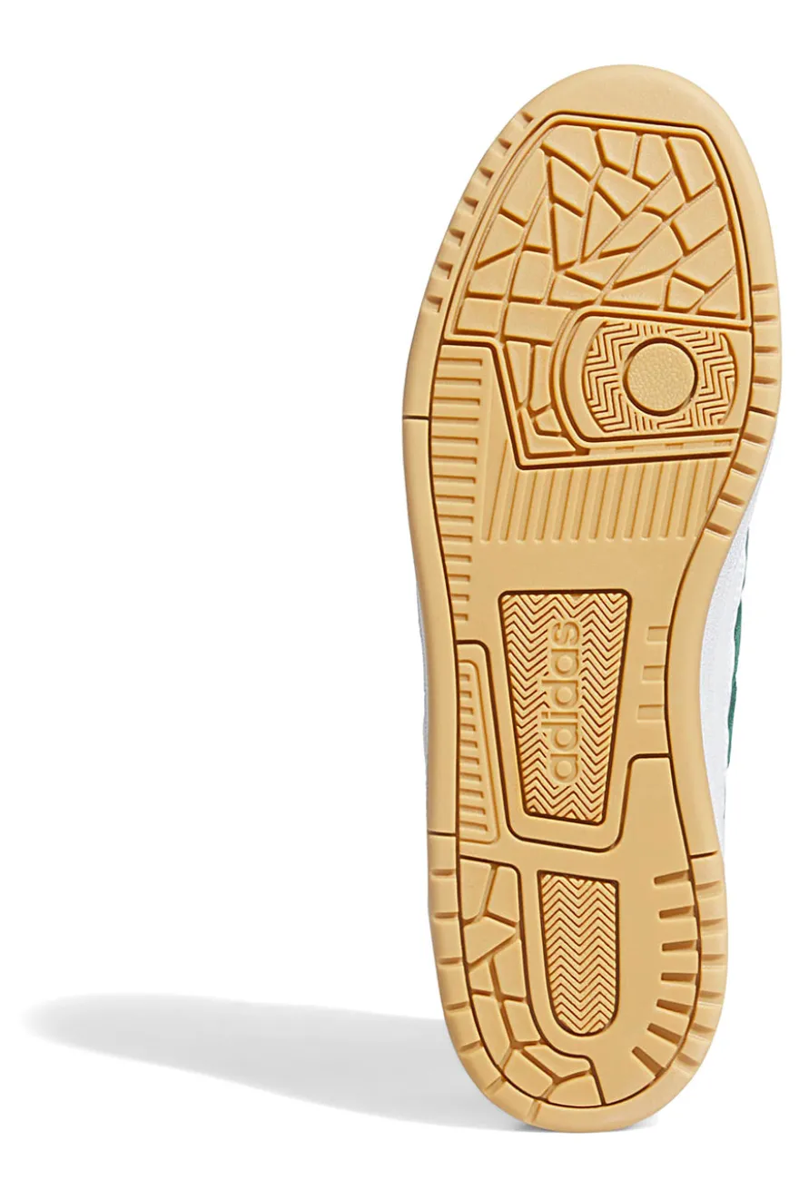 Sneakers bianche e verdi stile basket Adidas Rapid Court Low
