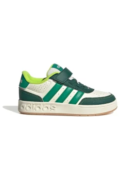 Sneakers bianche e verdi con chiusura a strappo Adidas Breakbase C