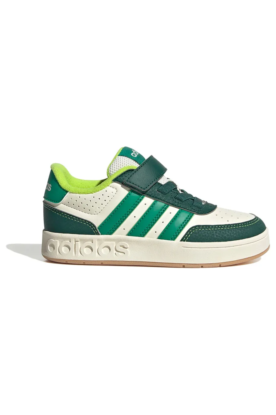 Sneakers bianche e verdi con chiusura a strappo Adidas Breakbase C