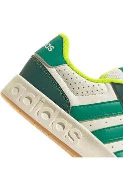 Sneakers bianche e verdi con logo in rilievo Adidas Breakbase J
