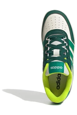 Sneakers bianche e verdi con logo in rilievo Adidas Breakbase J