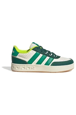 Sneakers bianche e verdi con logo in rilievo Adidas Breakbase J