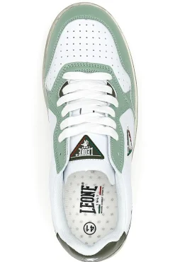 Sneakers Bianche e Verdi con Lacci Leone 44