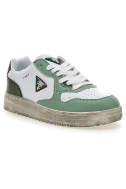 Sneakers Bianche e Verdi con Lacci Leone 44