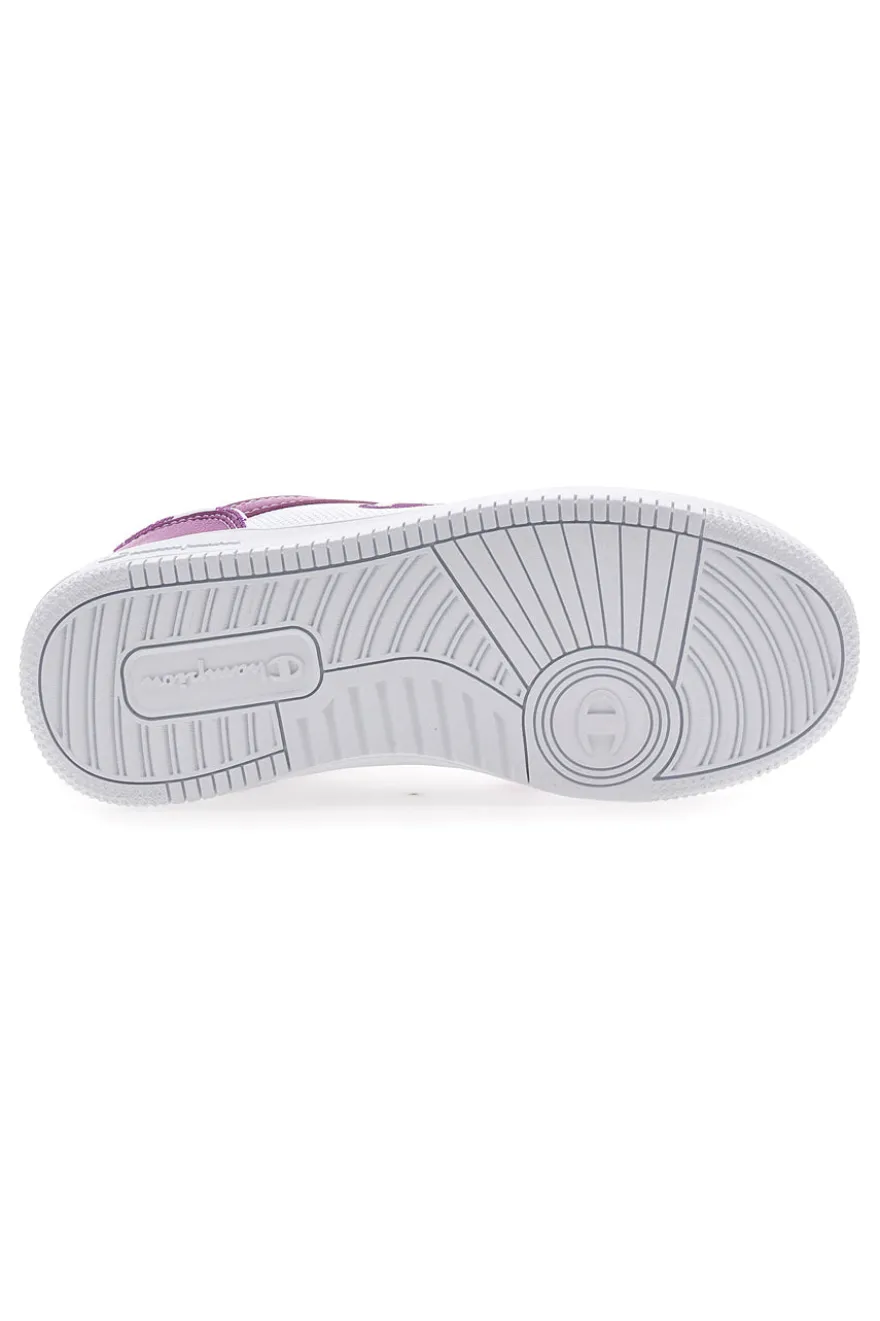 Sneakers Bianche e Viola Con Logo Laterale Champion RD18 2 LOW