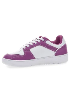 Sneakers Bianche e Viola Con Logo Laterale Champion RD18 2 LOW