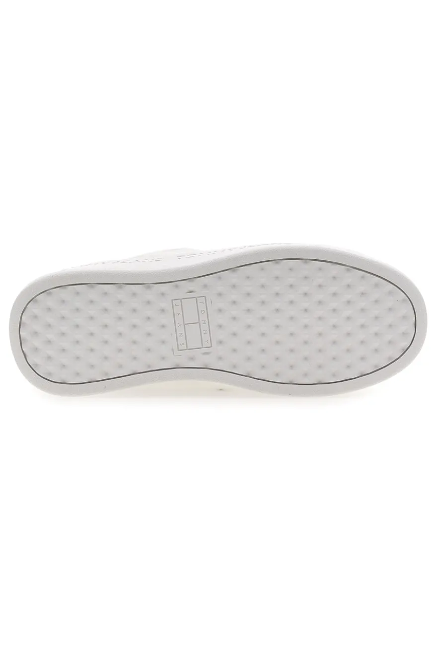 Sneakers bianche flatform cupsole Tommy jeans Tjw Script Cupsole Flatform