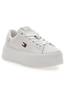Sneakers bianche flatform cupsole Tommy jeans Tjw Script Cupsole Flatform