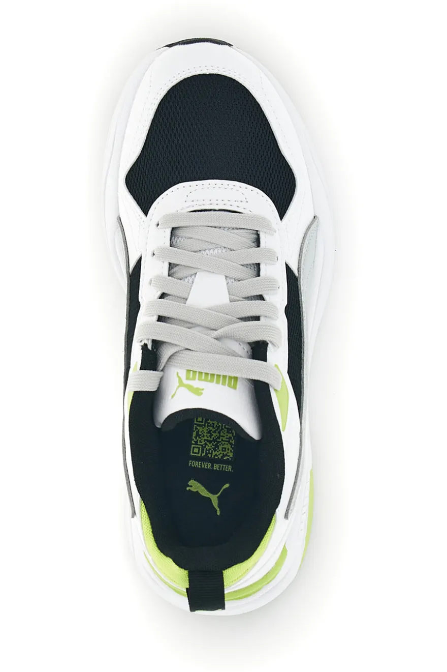 Sneakers bianche grigie e nere in mesh Puma Trinity 2 LT Jr