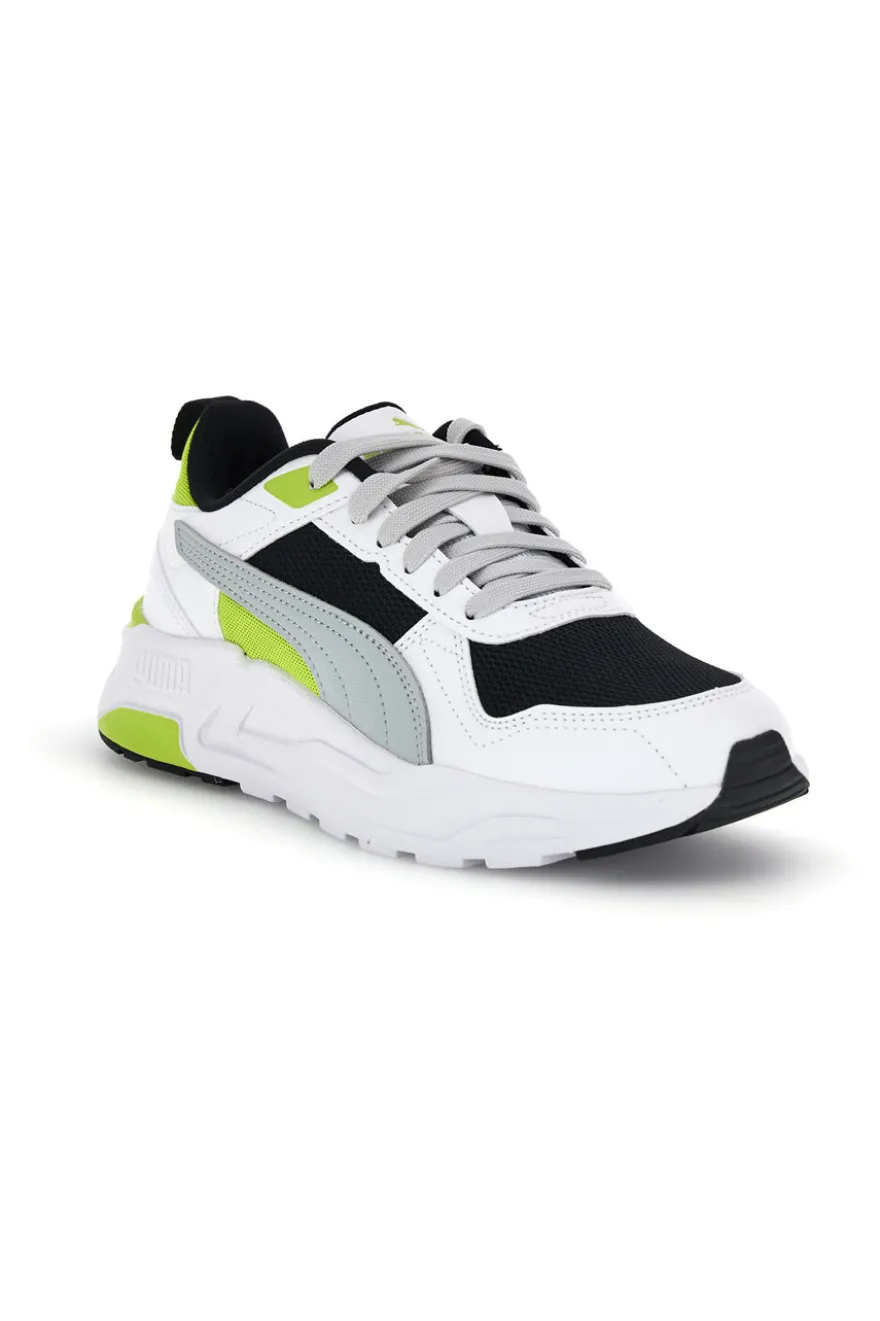 Sneakers bianche grigie e nere in mesh Puma Trinity 2 LT Jr