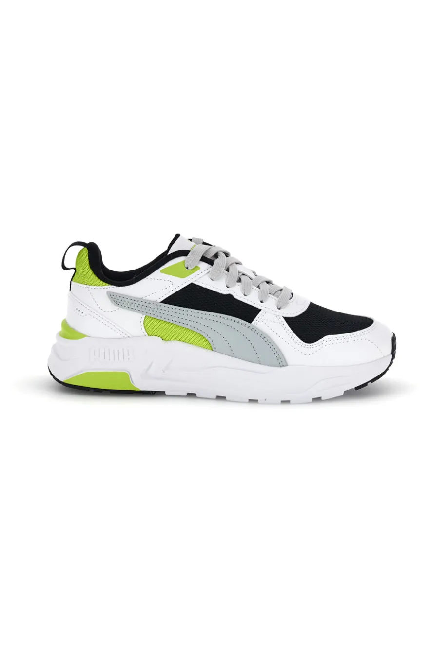 Sneakers bianche grigie e nere in mesh Puma Trinity 2 LT Jr