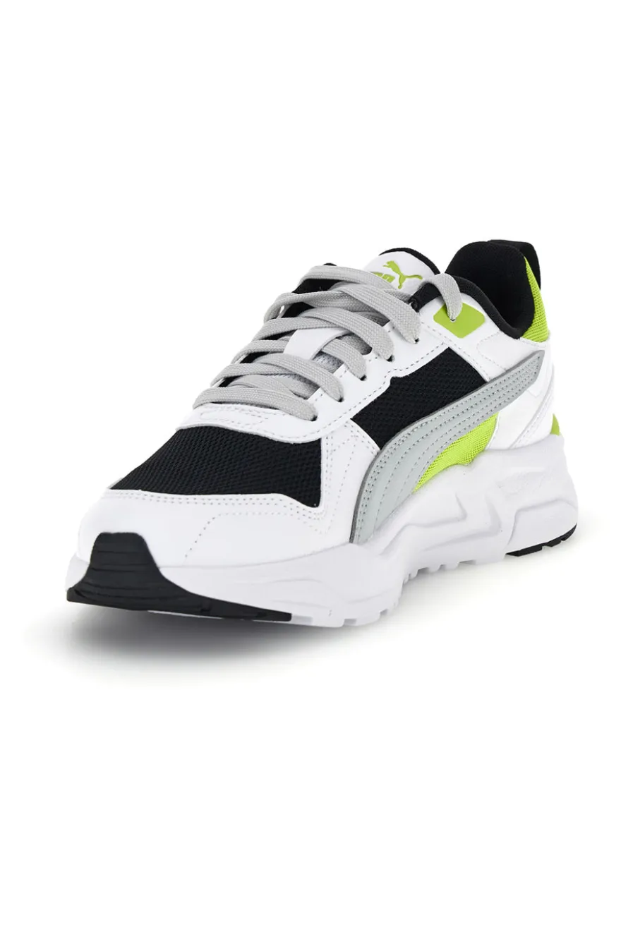 Sneakers bianche grigie e nere in mesh Puma Trinity 2 LT Jr