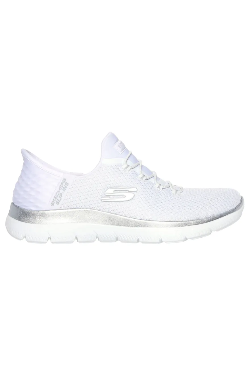 Sneakers Bianche Hands Free Slip-ins Skechers Summits Diamond Dream