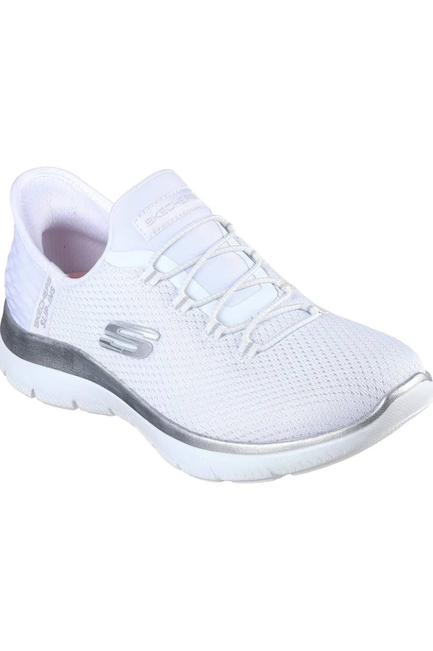 Sneakers Bianche Hands Free Slip-ins Skechers Summits Diamond Dream
