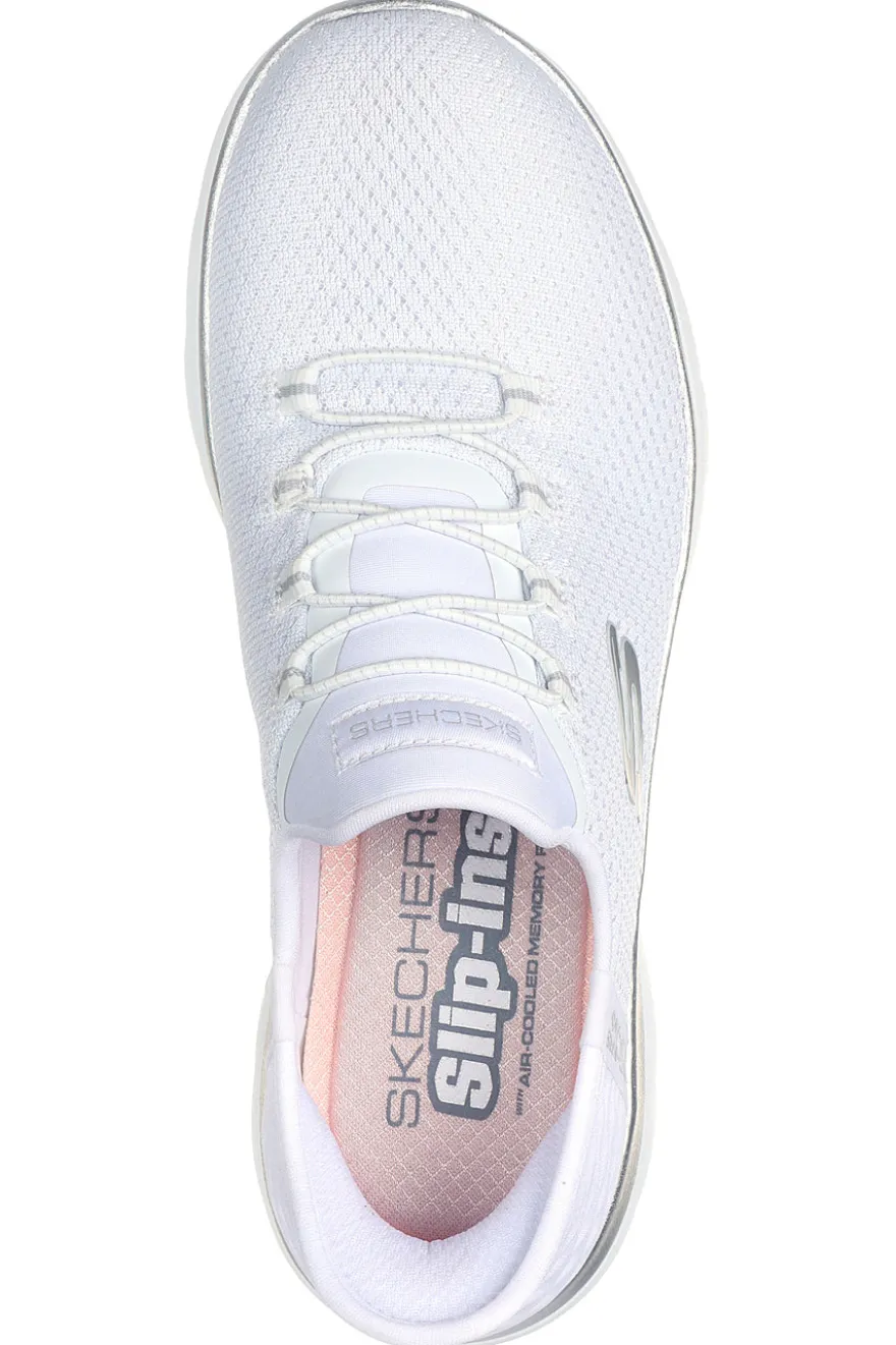 Sneakers Bianche Hands Free Slip-ins Skechers Summits Diamond Dream