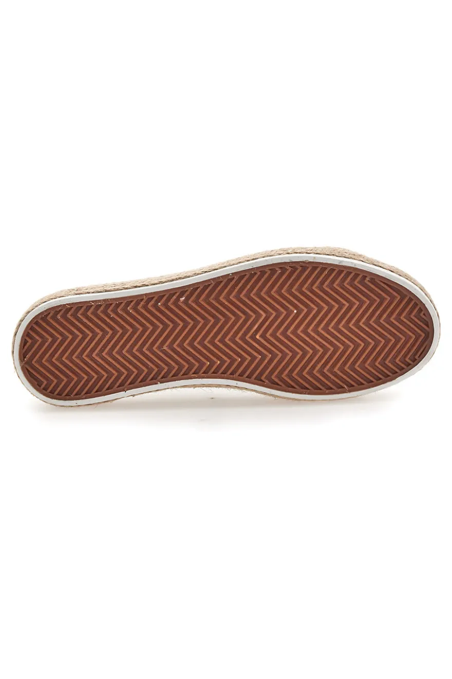 Sneakers bianche in crochet con suola in corda Energy E126
