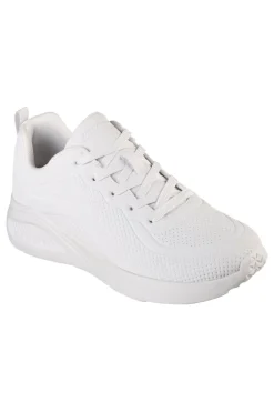 Sneakers bianche in duraleather con soletta memory foam Skechers BOBS Buno How Sweet