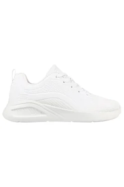 Sneakers bianche in duraleather con soletta memory foam Skechers BOBS Buno How Sweet