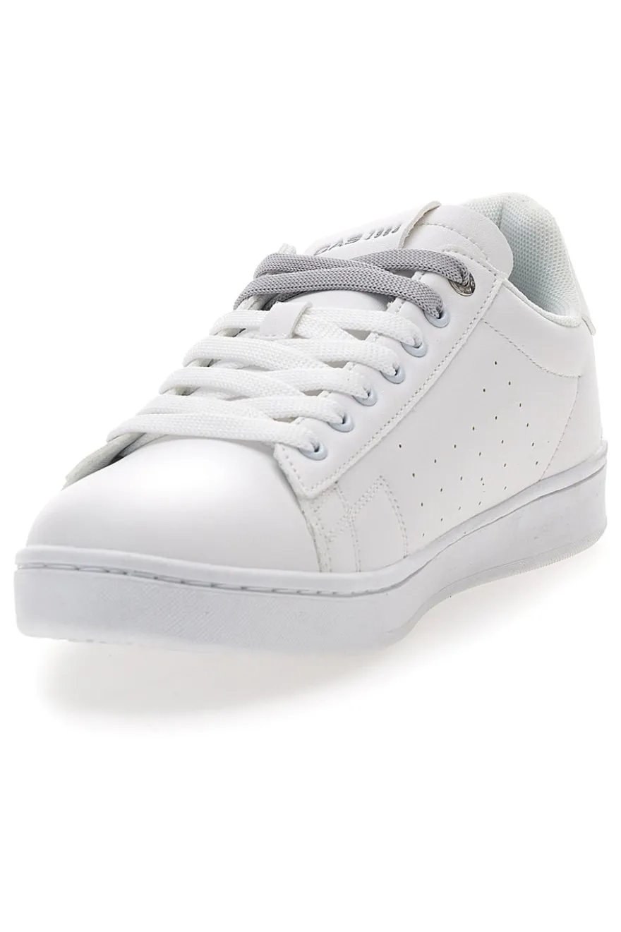 Sneakers bianche in materiale sintetico Gas 414185