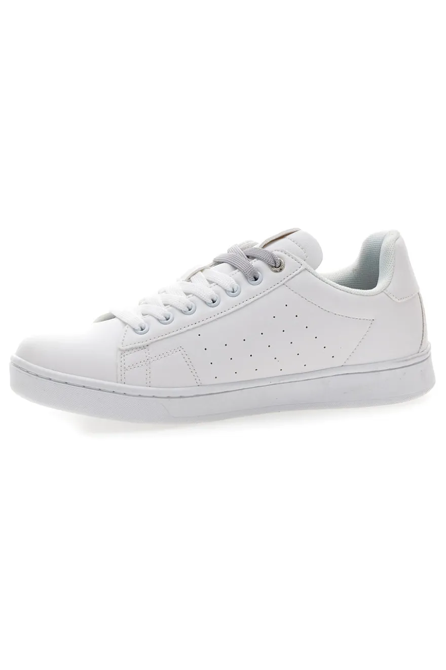 Sneakers bianche in materiale sintetico Gas 414185