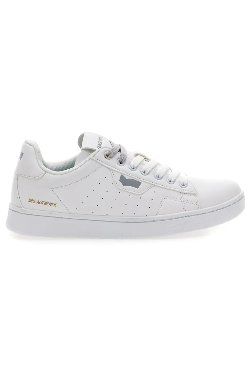 Sneakers bianche in materiale sintetico Gas 414185