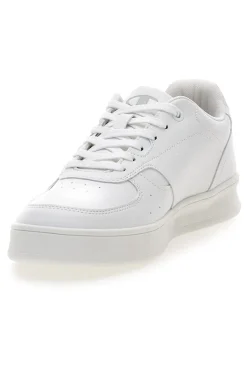 Sneakers bianche in materie sintetiche stile basket Champion Newman