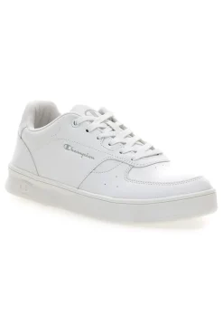 Sneakers bianche in materie sintetiche stile basket Champion Newman
