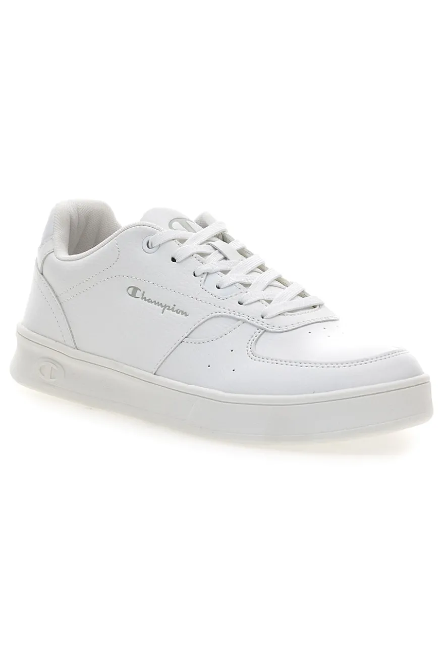 Sneakers bianche in materie sintetiche stile basket Champion Newman