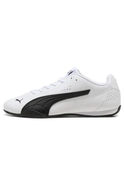 Sneakers bianche in materiale tecnico con dettagli neri Puma Catch