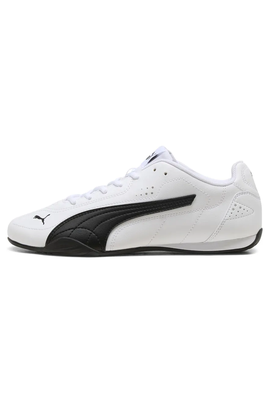 Sneakers bianche in materiale tecnico con dettagli neri Puma Catch