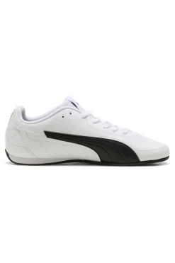 Sneakers bianche in materiale tecnico con dettagli neri Puma Catch