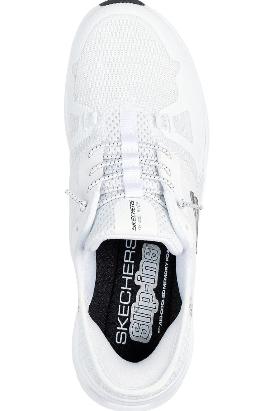 Sneakers bianche in mesh slip-ins con air-cooled memory foam Skechers Glide-Step Pro