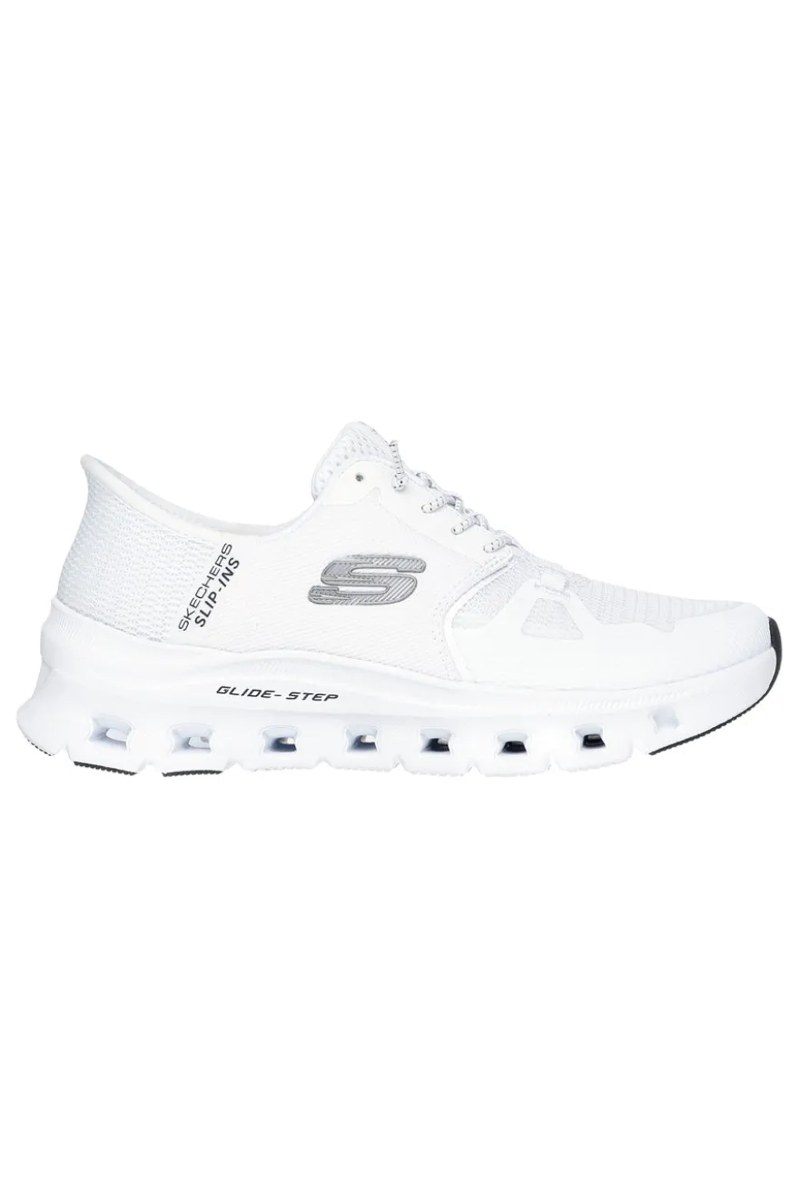 Sneakers bianche in mesh slip-ins con air-cooled memory foam Skechers Glide-Step Pro