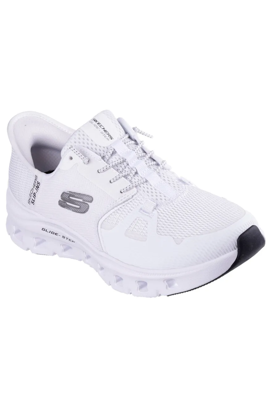 Sneakers bianche in mesh slip-ins con air-cooled memory foam Skechers Glide-Step Pro
