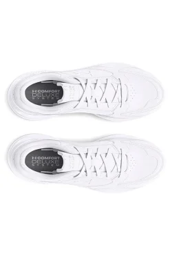 Sneakers bianche in mesh con inserti in pelle Under Armour Edge Leather