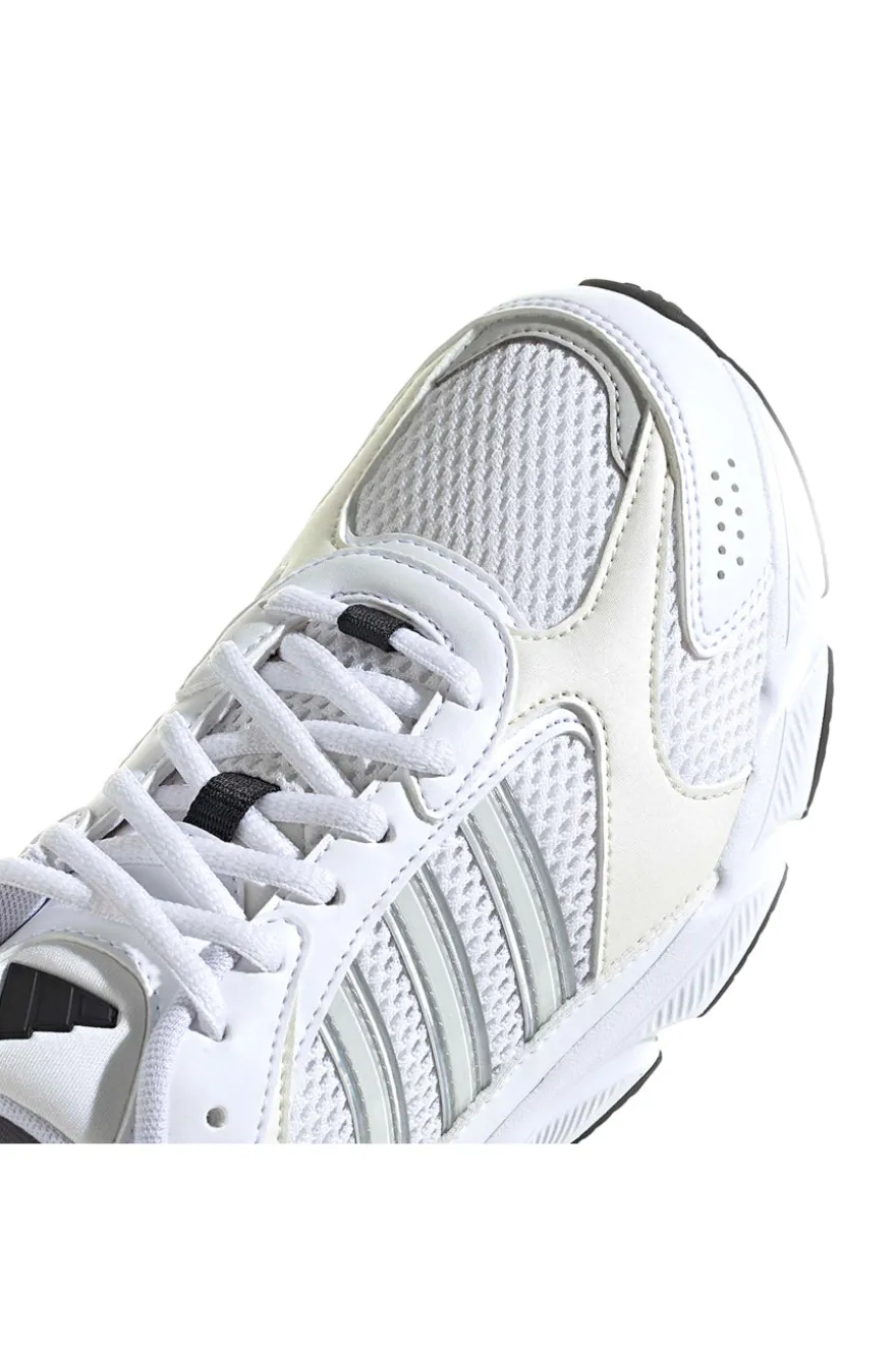 Sneakers bianche in mesh con dettagli argento e suola Cloudfoam Adidas Crazychaos 2000