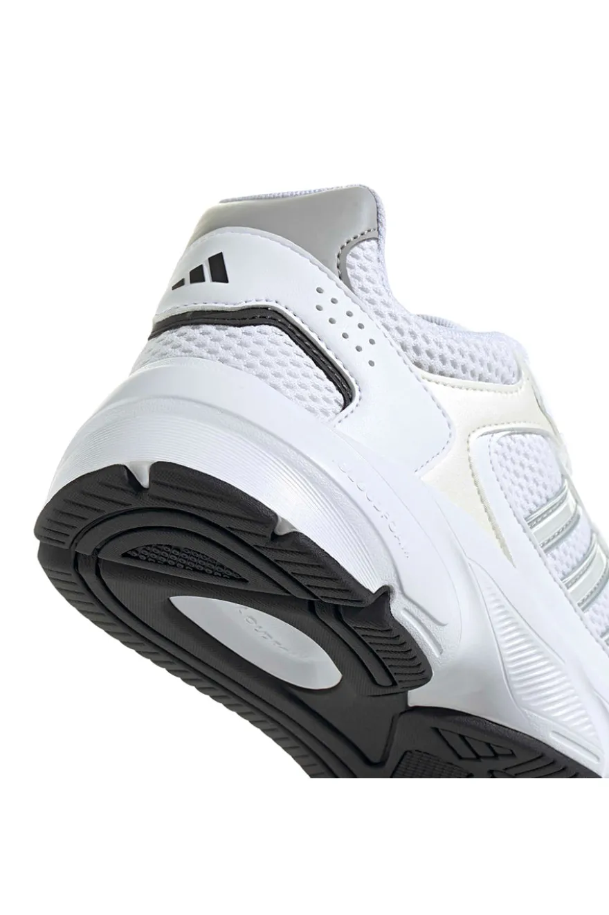 Sneakers bianche in mesh con dettagli argento e suola Cloudfoam Adidas Crazychaos 2000
