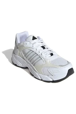 Sneakers bianche in mesh con dettagli argento e suola Cloudfoam Adidas Crazychaos 2000